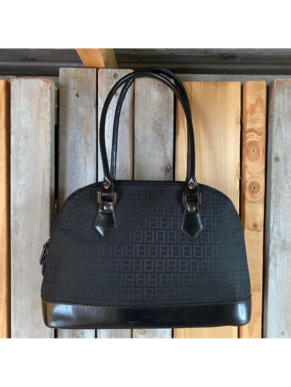 Vintage Black Monogram Handles Bag